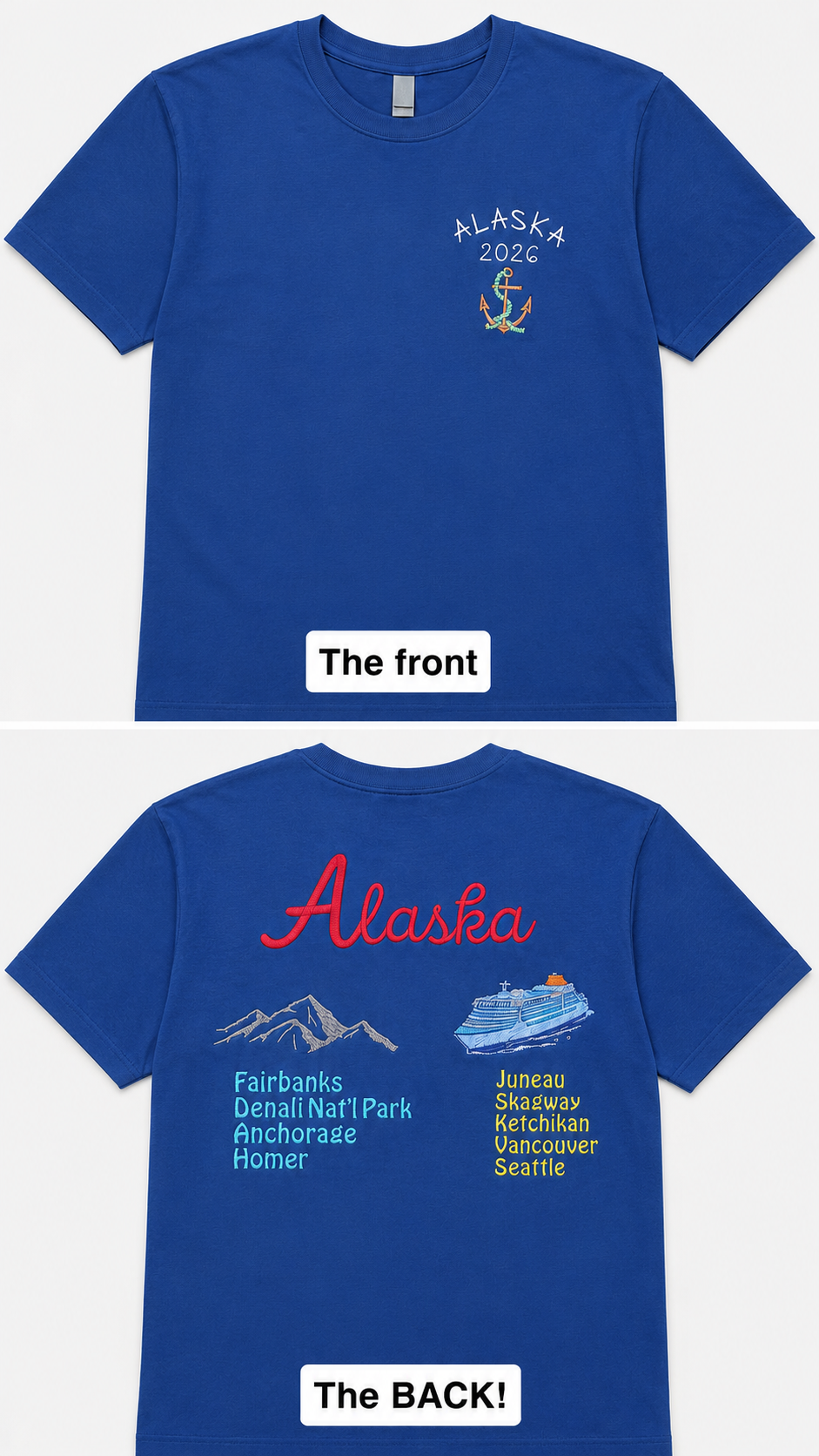 Adult - Alaska embroidered T-shirt