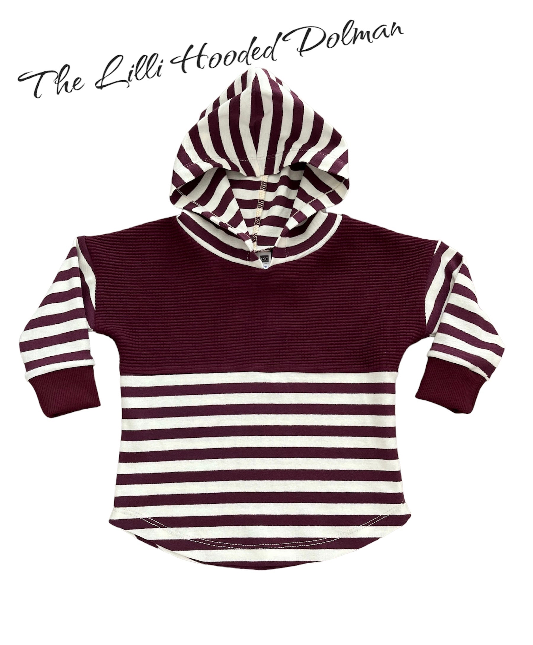 Dolman - hoodie with long sleeves and curved hem