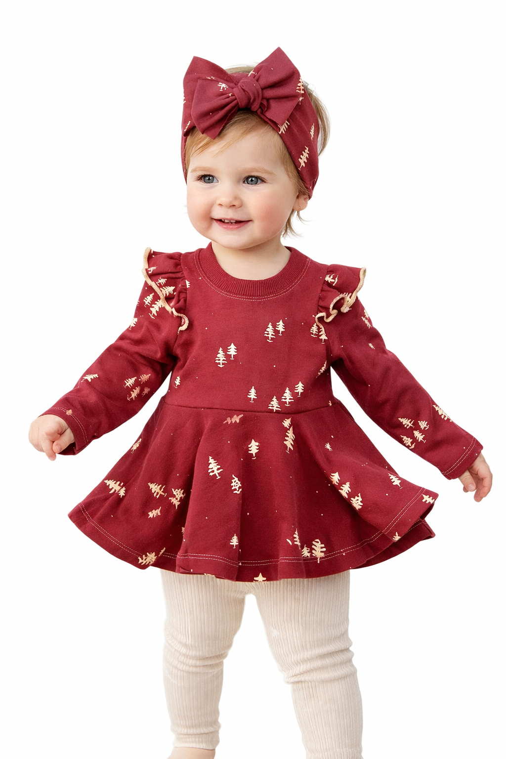 Dolman - ruffles on long sleeves and banded