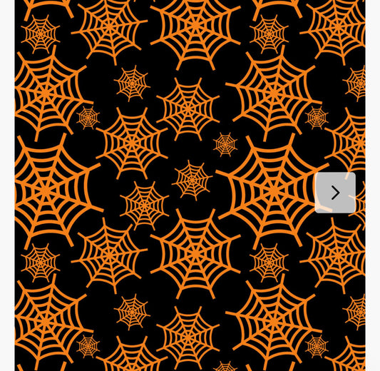 Halloween - Black / Orange Spider Web Exclusive Print