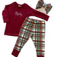 Pajama Set - Raglan top long sleeve and PJ bottoms with name on the top!
