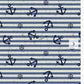 Blue/Navy/Cream Anchor/Striped Ribbed Knit