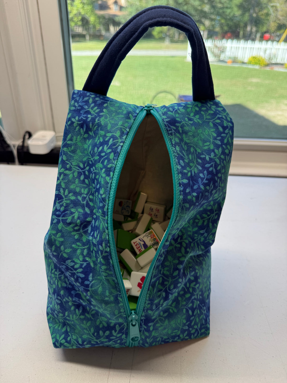 Mahjong Tile Bag-  Embroidered