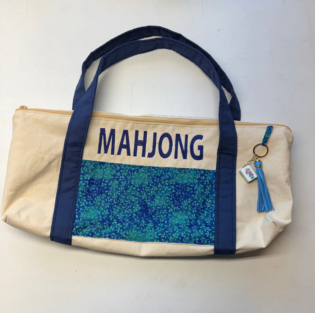 Mahjong Large Bag-  Embroidered