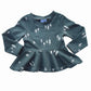Dress - Peplum dress, long sleeve