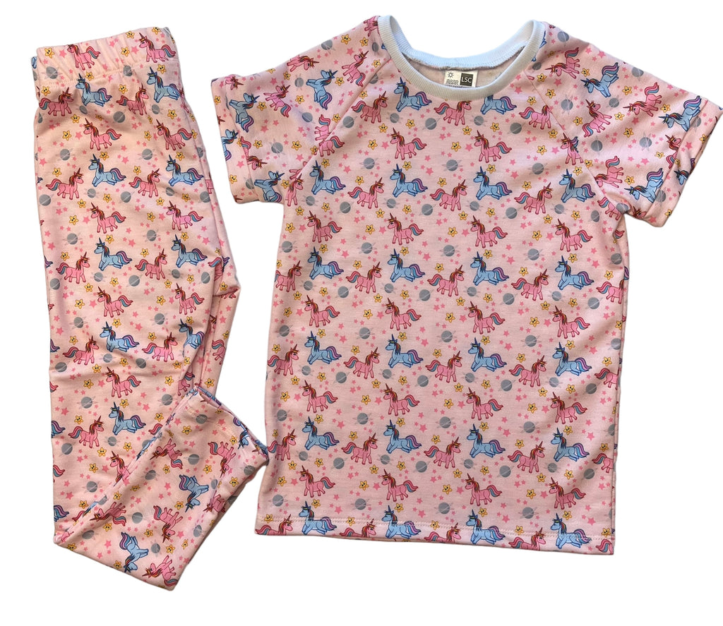 Pajama Set - Raglan Top short sleeve & PJ Bottoms