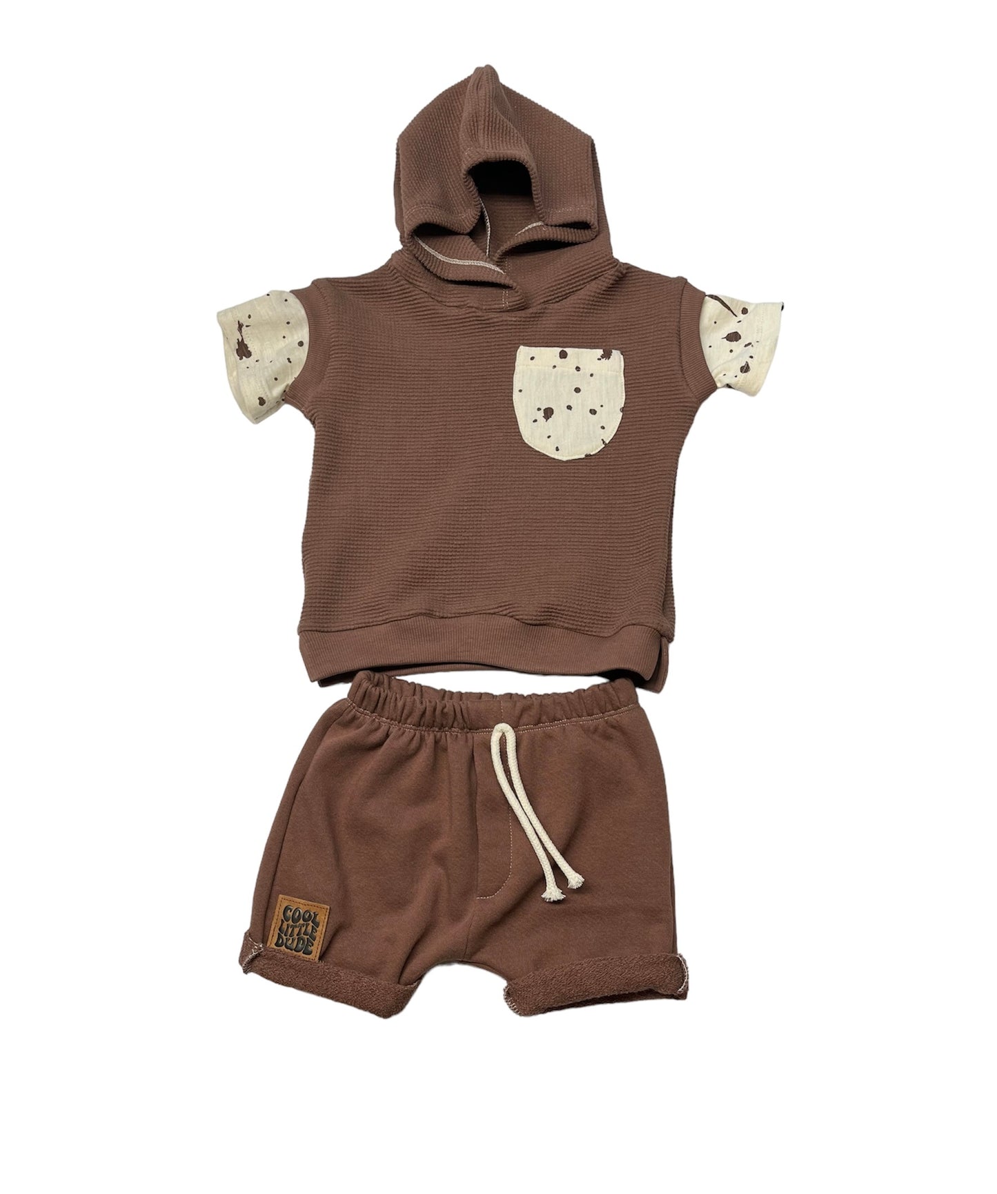 Slouchy Saturday - short sleeve hoodie and shorts (unisex outfit)