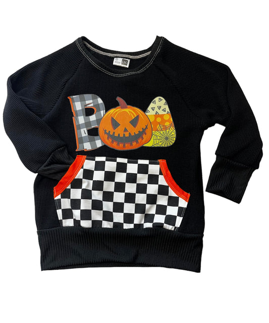 Halloween - Black Raglan Dolman with appliqué