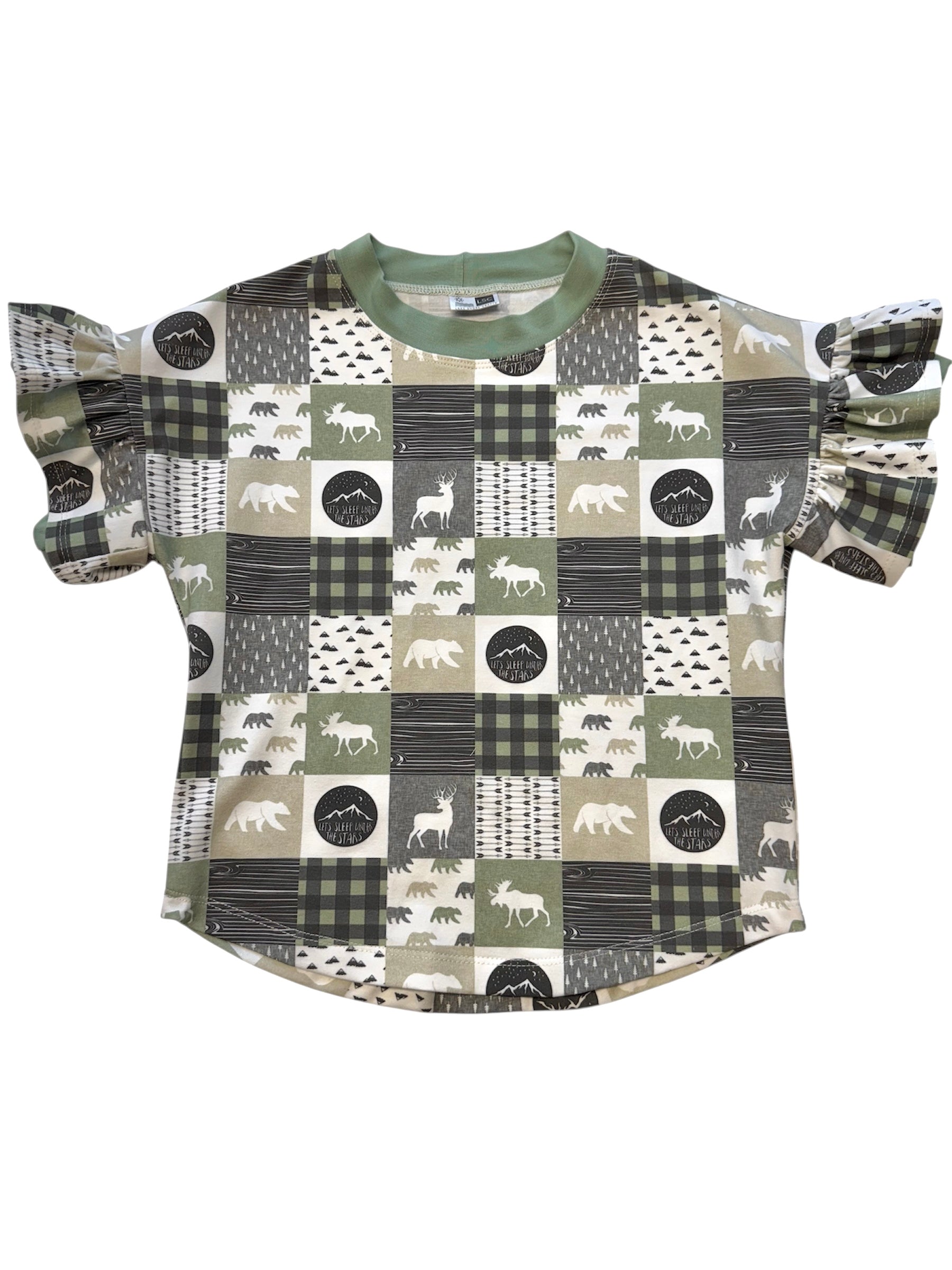 Dolman - ruffles on long sleeves and banded