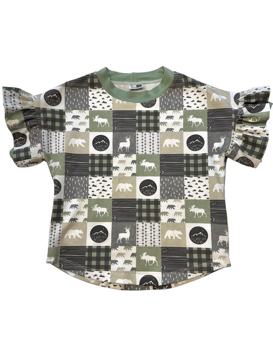 Dolman - ruffles on the sleeve