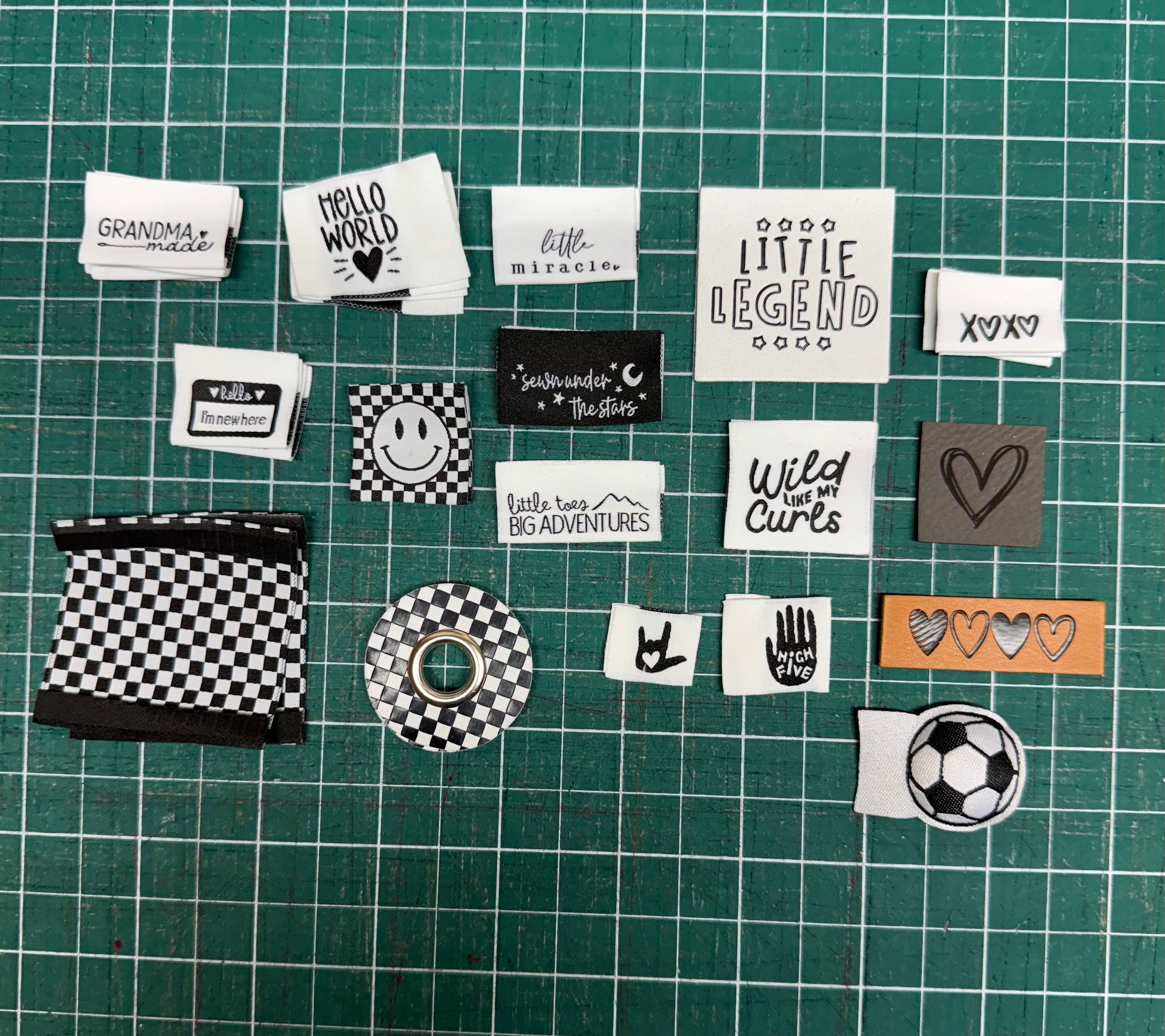 LABELS - Faux Leather, Woven, Cotton, and Silicone labels