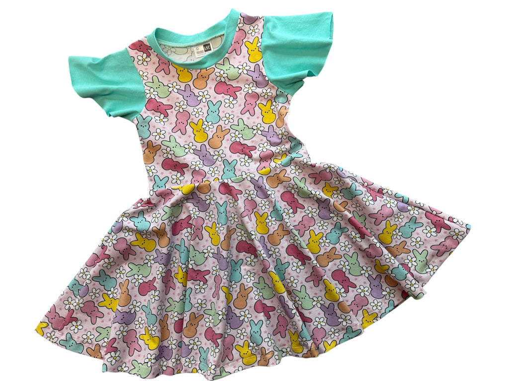 Dress - Peplum Dress with butterfly sleeves