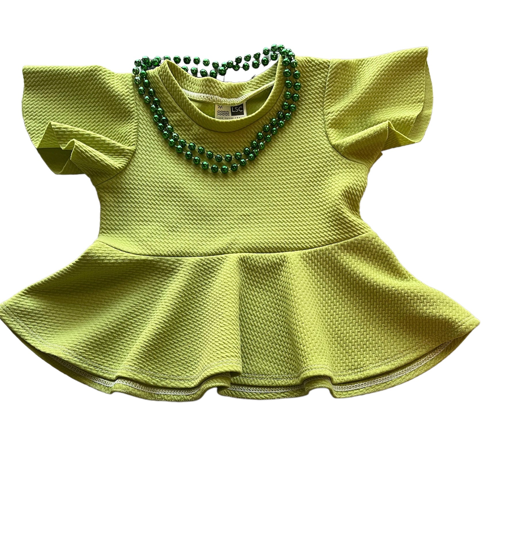 Shirt - Peplum top with butterfly sleeves